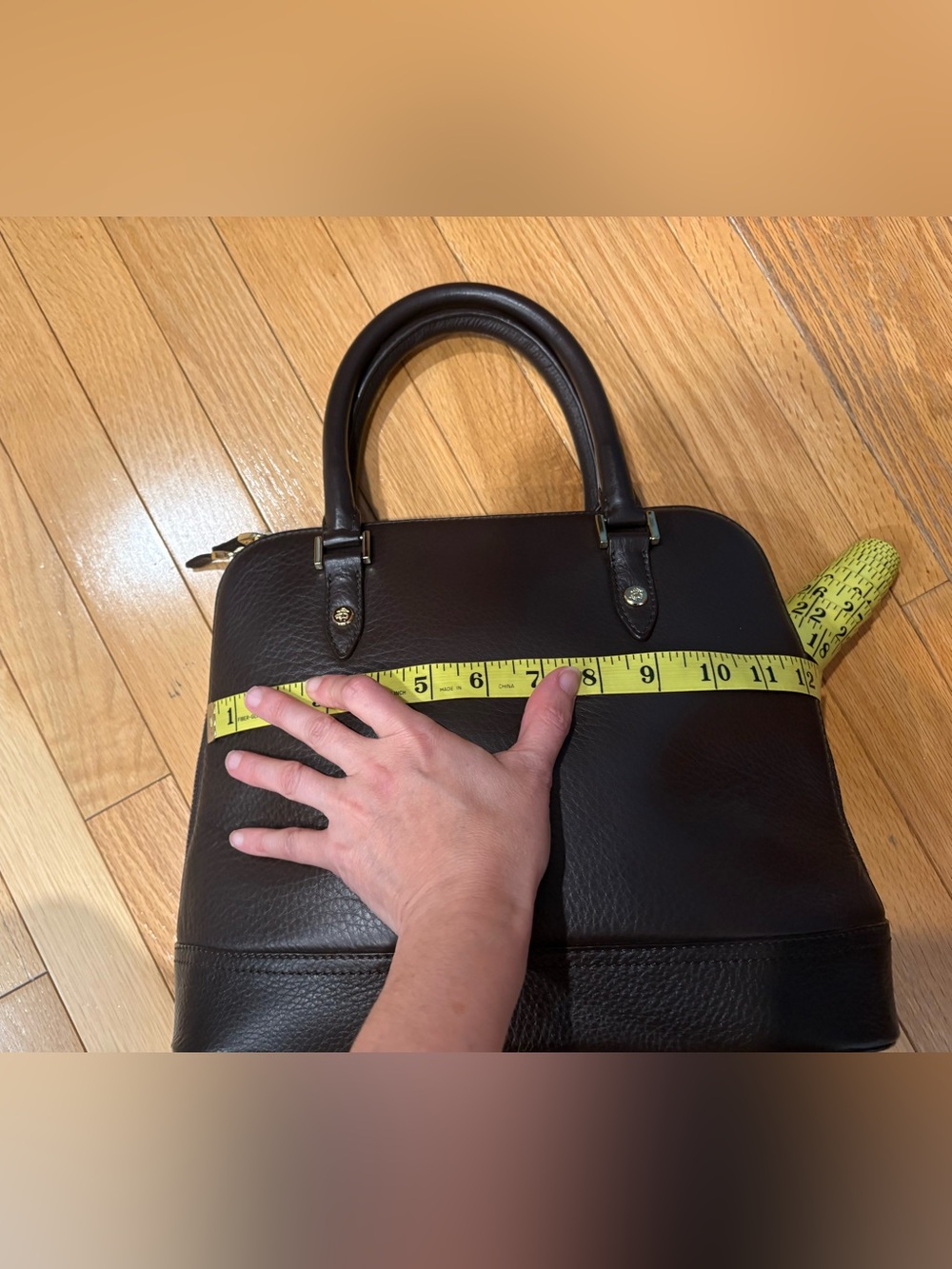 Brooks Brothers Dark Brown Leather Satchel with Gold Hardware - Picture 14 of 14